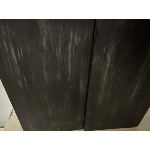 Seashell Bookends Coastal Resin & Wood Solid Black & Cream VTG Distressed - Picture 7 of 7